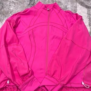 Loose defined jacket in sonic pink, barely worn